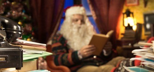 Santa reading